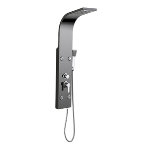Luxus-Ganzkörper-Massage-Duschpaneel in Gunmetal-Grau