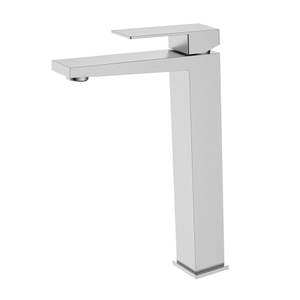 Edelstahl hoher Badezimmer Slant Square Waschbeckenmixer Hahn