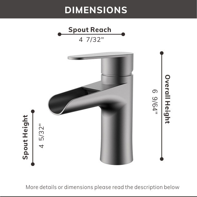 Waschbecken Wasserhahn aus gebürstetem Edelstahl - Anmei