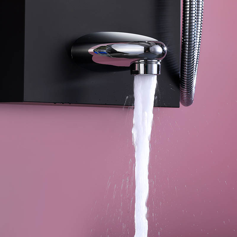 Badewannendusche mattschwarzes thermostatisches Duschpaneelsystem